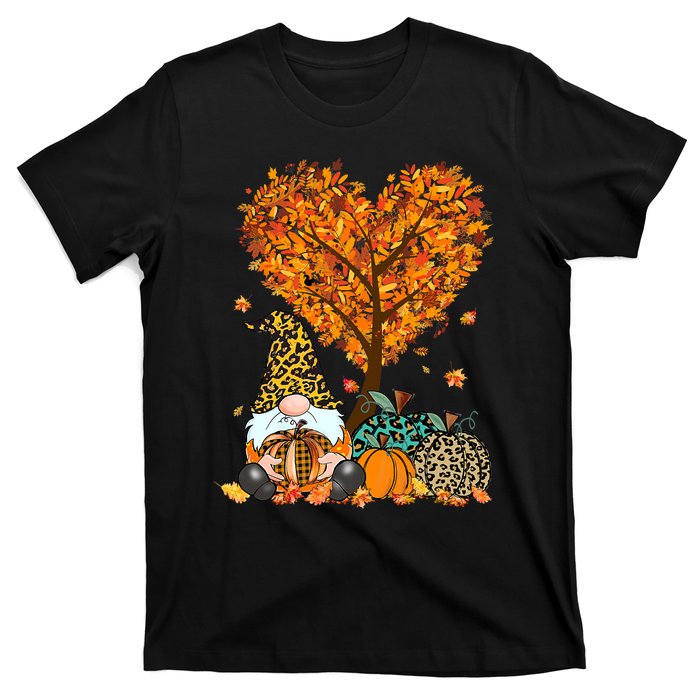 It's Fall Y'all Cute Gnomes Pumpkin Autumn Tree Fall Leaves T-Shirt