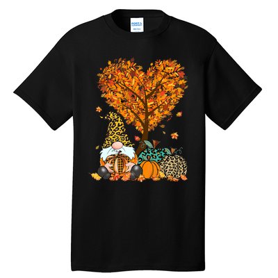 It's Fall Y'all Cute Gnomes Pumpkin Autumn Tree Fall Leaves Tall T-Shirt