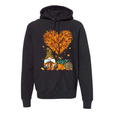 It's Fall Y'all Cute Gnomes Pumpkin Autumn Tree Fall Leaves Premium Hoodie