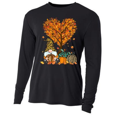 It's Fall Y'all Cute Gnomes Pumpkin Autumn Tree Fall Leaves Cooling Performance Long Sleeve Crew