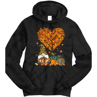 It's Fall Y'all Cute Gnomes Pumpkin Autumn Tree Fall Leaves Tie Dye Hoodie