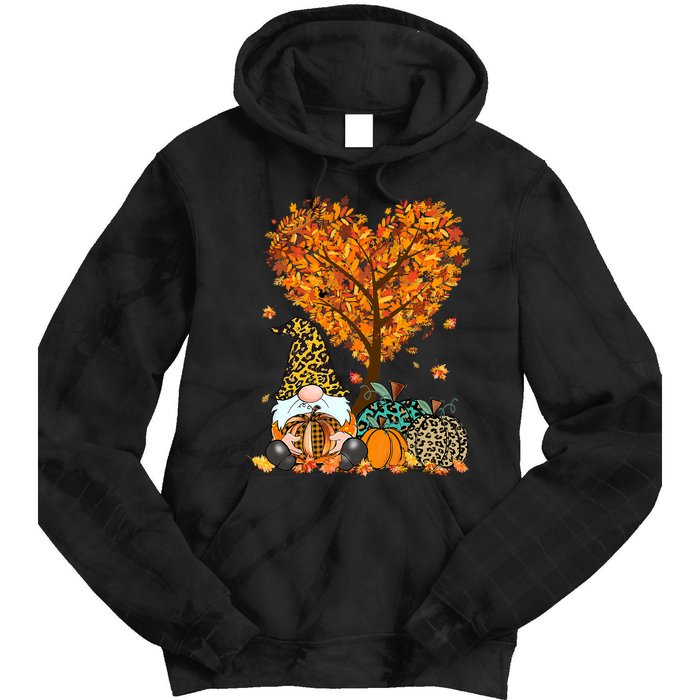 It's Fall Y'all Cute Gnomes Pumpkin Autumn Tree Fall Leaves Tie Dye Hoodie