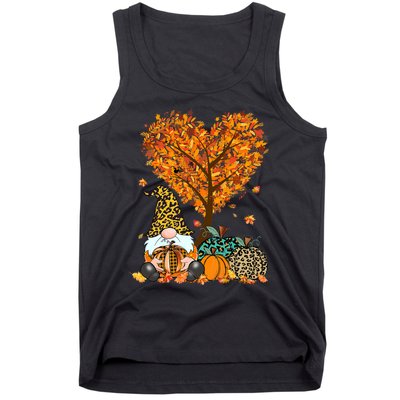 It's Fall Y'all Cute Gnomes Pumpkin Autumn Tree Fall Leaves Tank Top