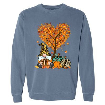 It's Fall Y'all Cute Gnomes Pumpkin Autumn Tree Fall Leaves Garment-Dyed Sweatshirt