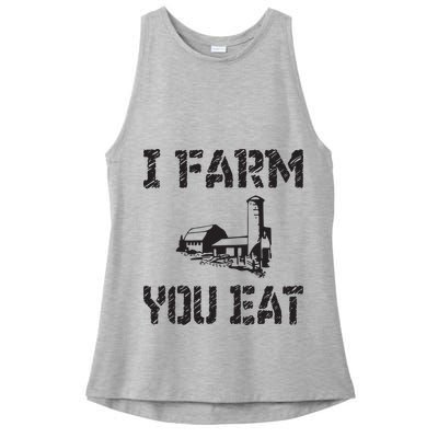 I Farm You Eat Funny Farming Pride Local Farmer Appreciation Ladies PosiCharge Tri-Blend Wicking Tank