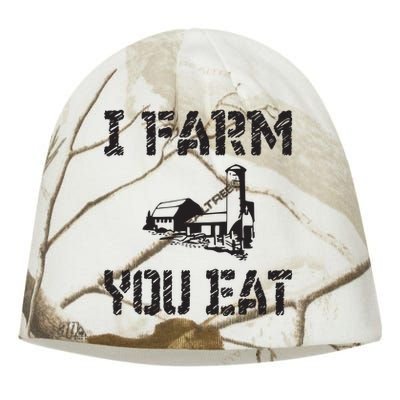 I Farm You Eat Funny Farming Pride Local Farmer Appreciation Kati - Camo Knit Beanie