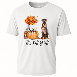 It's Fall Y'all Great Dane Dog Lovers Thanksgiving Halloween Cooling Performance Crew T-Shirt