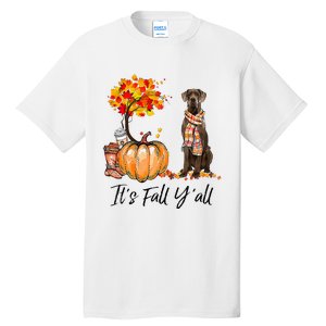 It's Fall Y'all Great Dane Dog Lovers Thanksgiving Halloween Tall T-Shirt