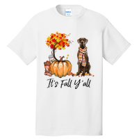 It's Fall Y'all Great Dane Dog Lovers Thanksgiving Halloween Tall T-Shirt