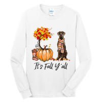 It's Fall Y'all Great Dane Dog Lovers Thanksgiving Halloween Tall Long Sleeve T-Shirt