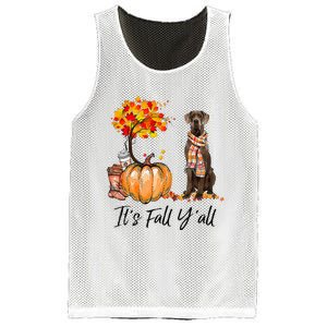 It's Fall Y'all Great Dane Dog Lovers Thanksgiving Halloween Mesh Reversible Basketball Jersey Tank