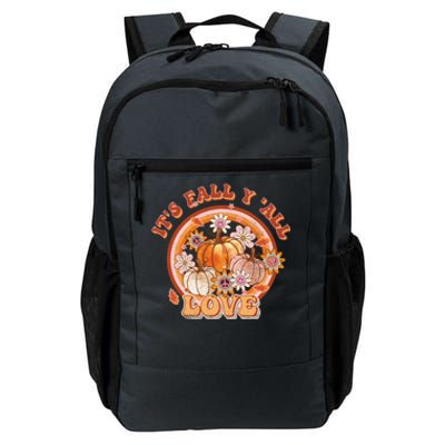 It's Fall Y'all Retro Pumpkin Love Fall Vibes Retro Flora Daily Commute Backpack