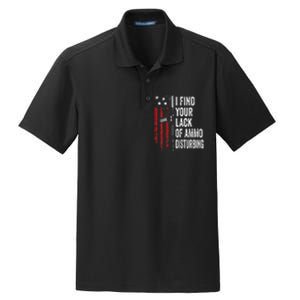 I Find Your Lack Of Ammo Disturbing Funny Gun Owner Joke Dry Zone Grid Polo