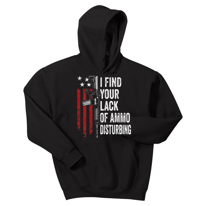 I Find Your Lack Of Ammo Disturbing Funny Gun Owner Joke Kids Hoodie