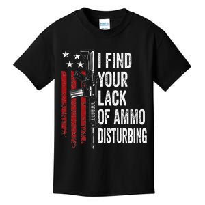 I Find Your Lack Of Ammo Disturbing Funny Gun Owner Joke Kids T-Shirt