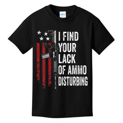 I Find Your Lack Of Ammo Disturbing Funny Gun Owner Joke Kids T-Shirt