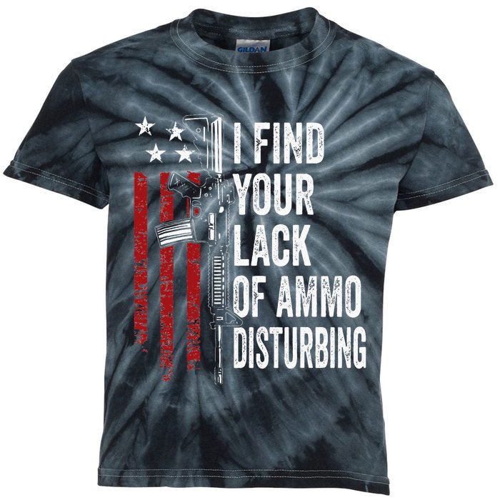 I Find Your Lack Of Ammo Disturbing Funny Gun Owner Joke Kids Tie-Dye T-Shirt