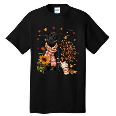 ItS Fall YAll Labrador Dog Thanksgiving Halloween Tall T-Shirt