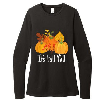 Its Fall Yall Lazy Halloween Costume Thanksgiving Pumpkin Womens CVC Long Sleeve Shirt