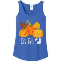 Its Fall Yall Lazy Halloween Costume Thanksgiving Pumpkin Ladies Essential Tank