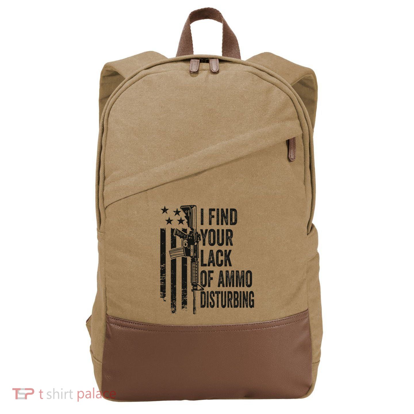 I Find Your Lack Of Ammo Disturbing Cotton Canvas Backpack