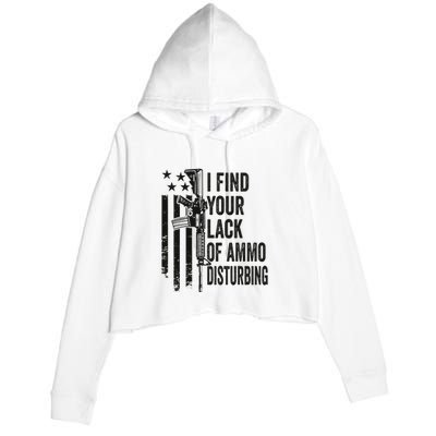 I Find Your Lack Of Ammo Disturbing Crop Fleece Hoodie