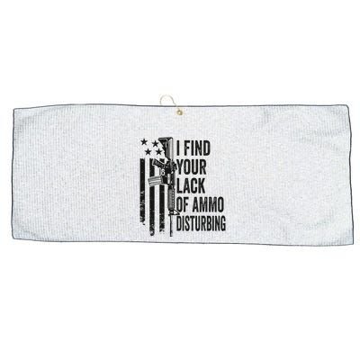 I Find Your Lack Of Ammo Disturbing Large Microfiber Waffle Golf Towel