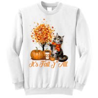 ItS Fall YAll Maine Coon Cat Halloween Hanksgiving Gift Sweatshirt