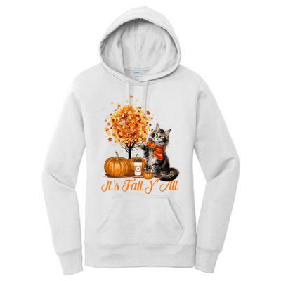 ItS Fall YAll Maine Coon Cat Halloween Hanksgiving Gift Women's Pullover Hoodie