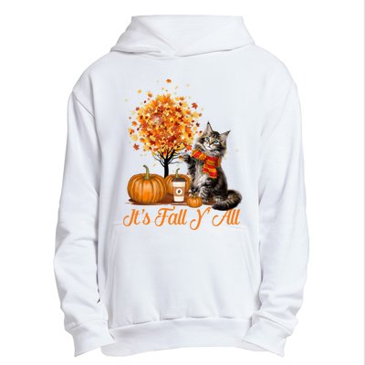 ItS Fall YAll Maine Coon Cat Halloween Hanksgiving Gift Urban Pullover Hoodie