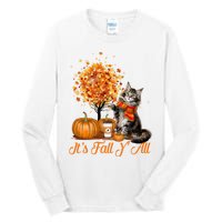 ItS Fall YAll Maine Coon Cat Halloween Hanksgiving Gift Tall Long Sleeve T-Shirt