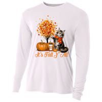 ItS Fall YAll Maine Coon Cat Halloween Hanksgiving Gift Cooling Performance Long Sleeve Crew