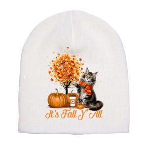 ItS Fall YAll Maine Coon Cat Halloween Hanksgiving Gift Short Acrylic Beanie