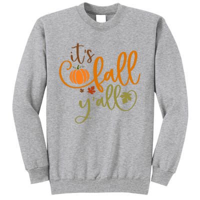 It's Fall Y'all Pumpkin Spice Retro Autumn Thanksgiving Tall Sweatshirt