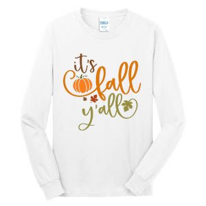 It's Fall Y'all Pumpkin Spice Retro Autumn Thanksgiving Tall Long Sleeve T-Shirt