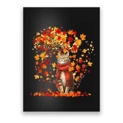It’S Fall Y’All Cat Leaves And Autumn Vibes Poster