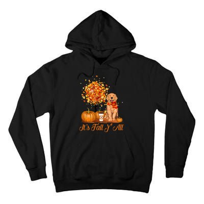 It's Fall Y'All Golden Retrievers Dog Halloween Thanksgiving Tall Hoodie