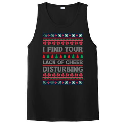 I Find Your Lack Of Cheer Disturbing Funny Christmas Ugly Gift PosiCharge Competitor Tank