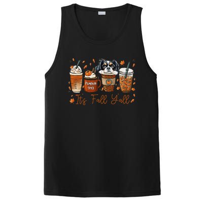 It’S Fall Y’All Japanese Chin Coffee Pumpkin Spice Autumn PosiCharge Competitor Tank