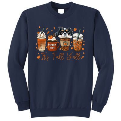 It’S Fall Y’All Japanese Chin Coffee Pumpkin Spice Autumn Sweatshirt