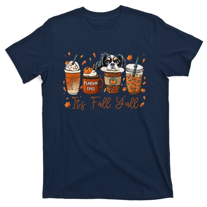 It’S Fall Y’All Japanese Chin Coffee Pumpkin Spice Autumn T-Shirt