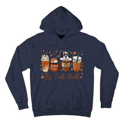 It’S Fall Y’All Japanese Chin Coffee Pumpkin Spice Autumn Tall Hoodie