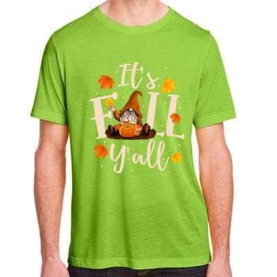 ItS Fall YAll Cute Gnomes Pumpkin Autumn Tree Fall Leaves Funny Gift Adult ChromaSoft Performance T-Shirt