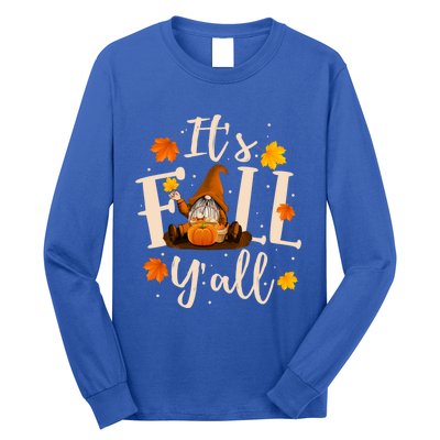 ItS Fall YAll Cute Gnomes Pumpkin Autumn Tree Fall Leaves Funny Gift Long Sleeve Shirt