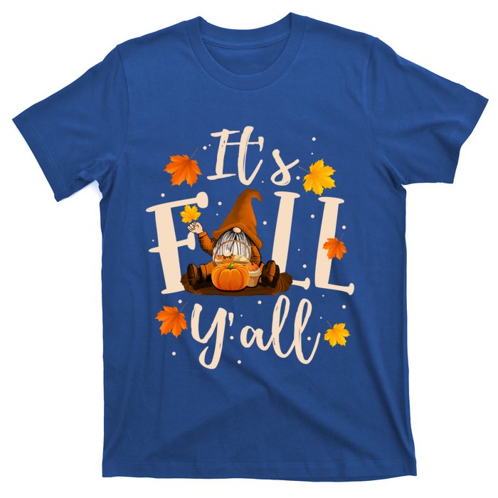 ItS Fall YAll Cute Gnomes Pumpkin Autumn Tree Fall Leaves Funny Gift T-Shirt