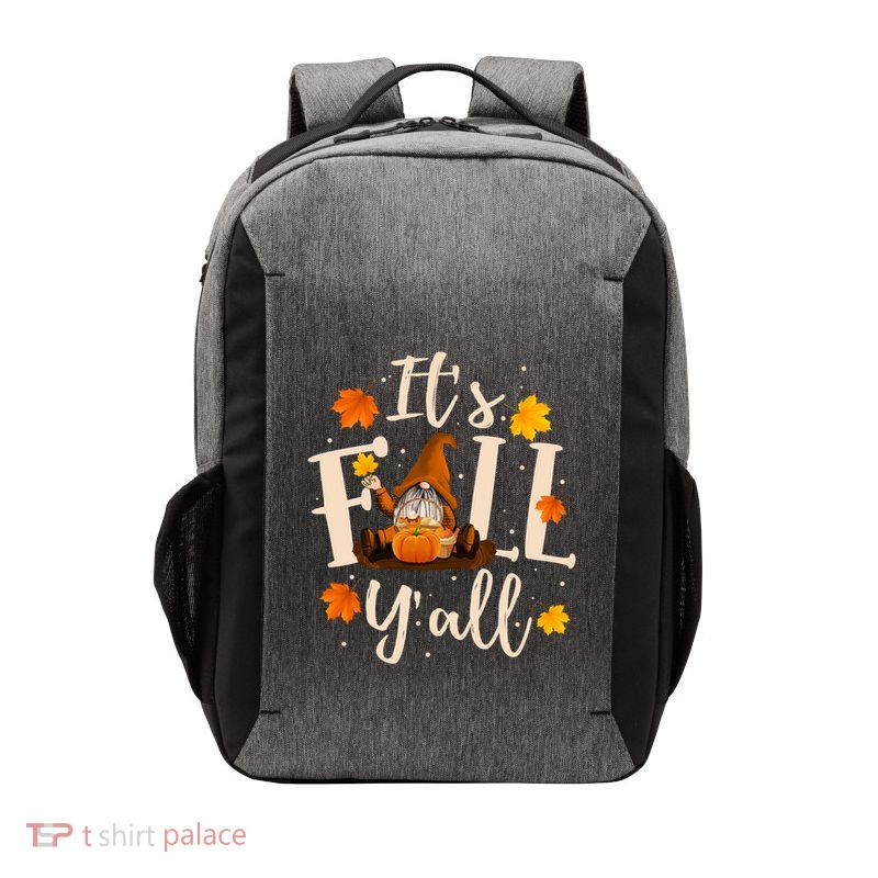 ItS Fall YAll Cute Gnomes Pumpkin Autumn Tree Fall Leaves Funny Gift Vector Backpack