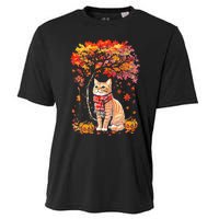 ItS Fall Yall Cat Leaf Fall Tree Hello Autumn Thanksgiving Cooling Performance Crew T-Shirt