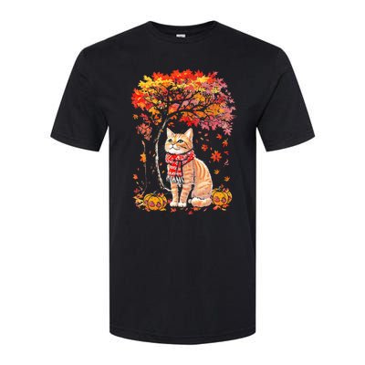 ItS Fall Yall Cat Leaf Fall Tree Hello Autumn Thanksgiving Softstyle CVC T-Shirt