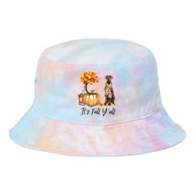 Its Fall Yall Great Dane Dog Lovers Thanksgiving Halloween Tie Dye Newport Bucket Hat