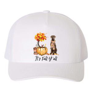 Its Fall Yall Great Dane Dog Lovers Thanksgiving Halloween Yupoong Adult 5-Panel Trucker Hat